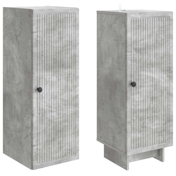 Szekrény szett 2 pcs Betonszürke 34,5 x 33 x 90 cm Szerelt Fa