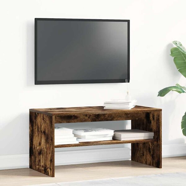 Füstös tölgy színű szerelt fa TV-szekrény 80 x 40 x 40 cm
