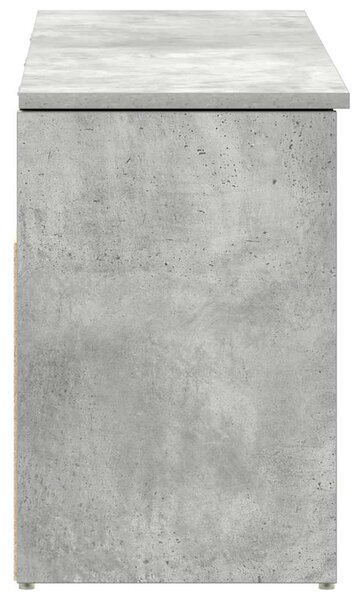 Betonszürke szerelt fa cipőpolc 102x30,5x45 cm