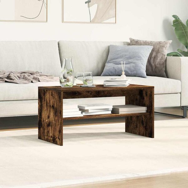Füstös tölgy színű szerelt fa TV-szekrény 80 x 40 x 40 cm