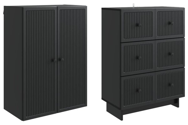 Szekrény szett 2 pcs 66 x 34,5 x 90 cm Szerelt Fa