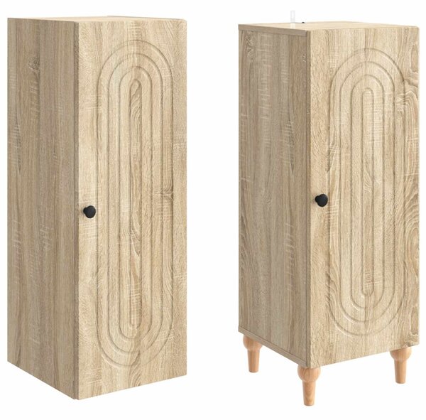 Szekrény szett 2 pcs Sonoma Tölgy Szerelt Fa