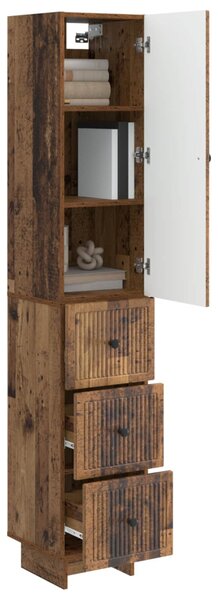Szekrény szett 2 pcs Antik Fa 33 x 34,5 x 90 cm Szerelt Fa
