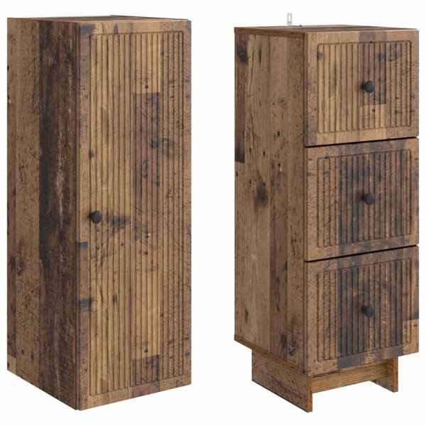 Szekrény szett 2 pcs Antik Fa 33 x 34,5 x 90 cm Szerelt Fa