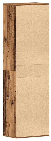 Antik fa szerelt fa cipősszekrény 54 x 34 x 183 cm