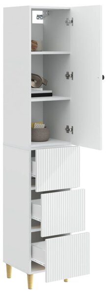 Szekrény szett 2 pcs Magasfényű Fehér 33 x 34,5 x 90 cm