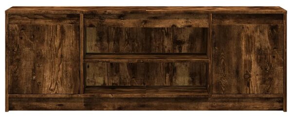 Füstös tölgy színű szerelt fa LED-es TV-szekrény 139,5x34x50 cm