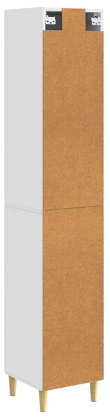 Szekrény szett 2 pcs Magasfényű Fehér 33 x 34,5 x 90 cm