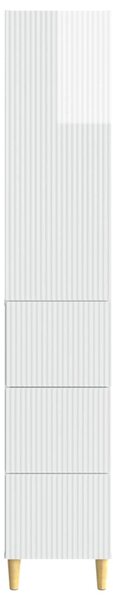 Szekrény szett 2 pcs Magasfényű Fehér 33 x 34,5 x 90 cm