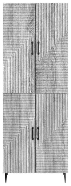 Szekrény szett 2 pcs Szürke Sonoma 66 x 34,5 x 89,5 cm