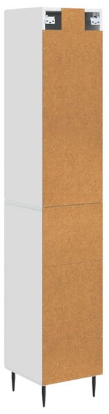 Szekrény szett 2 pcs Magasfényű Fehér 33 x 34,5 x 89,5 cm