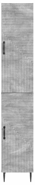 Szekrény szett 2 pcs Betonszürke 33 x 34,5 x 89,5 cm Szerelt Fa