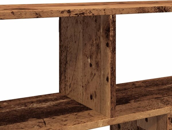 Antik fa színű szerelt fa fali polc 100 x 25 x 50 cm
