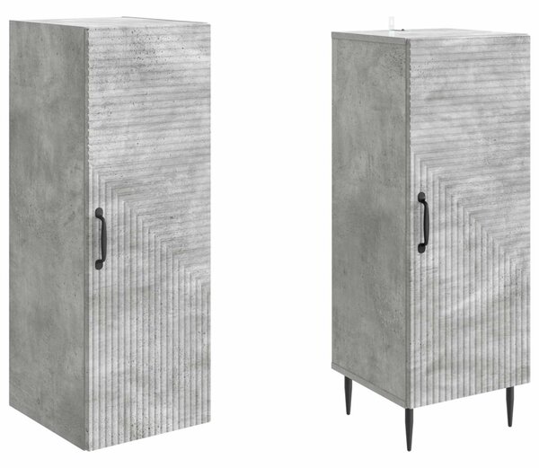 Szekrény szett 2 pcs Betonszürke 33 x 34,5 x 89,5 cm Szerelt Fa