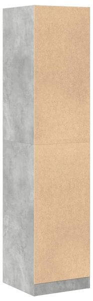 Betonszürke szerelt fa patikaszekrény 40 x 41 x 174,5 cm