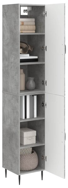 Szekrény szett 2 pcs Betonszürke 33 x 34,5 x 89,5 cm Szerelt Fa