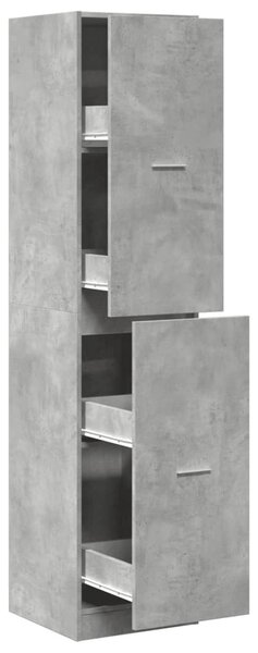 Betonszürke szerelt fa patikaszekrény 40 x 41 x 174,5 cm