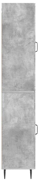 Szekrény szett 2 pcs Betonszürke 33 x 34,5 x 89,5 cm Szerelt Fa