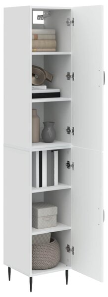 Szekrény szett 2 pcs Magasfényű Fehér 33 x 34,5 x 89,5 cm