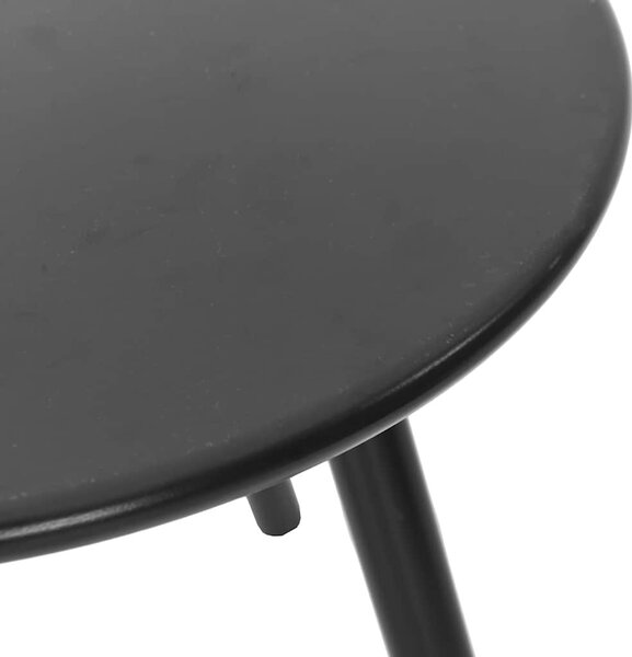3 db fekete fehér polyrattan kerti szék szett