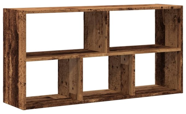 Antik fa színű szerelt fa fali polc 100 x 25 x 50 cm
