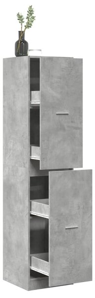 Betonszürke szerelt fa patikaszekrény 40 x 41 x 174,5 cm