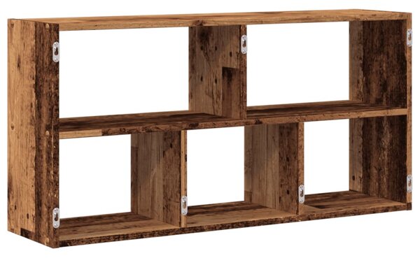 Antik fa színű szerelt fa fali polc 100 x 25 x 50 cm