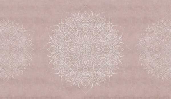 Fotótapéta Fehér és rózsaszín mandala, Tollas fotótapéta, Népszerű fotótapéta, t00827v2 - Tapeko.hu