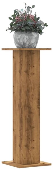 VidaXL 2 db kézműves tölgy szerelt fa növénytartó állvány 30x30x95 cm