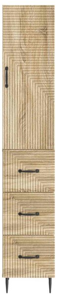 Szekrény szett 2 pcs Sonoma Tölgy 33 x 34,5 x 90 cm Szerelt Fa
