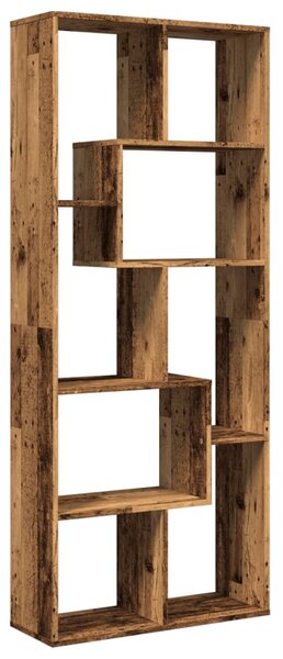 Antik fa színű fa térelválasztó könyvespolc 67 x 25 x 161,5 cm