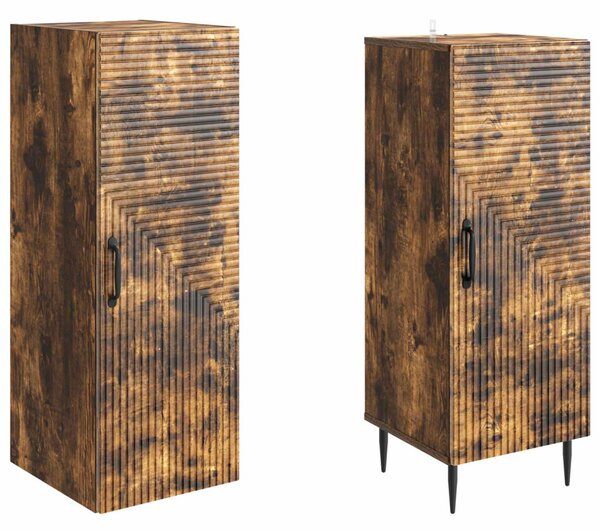 Szekrény szett 2 pcs Füstös Tölgy 33 x 34,5 x 89,5 cm