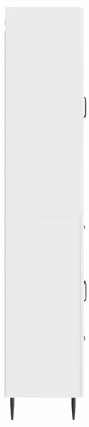 Szekrény szett 2 pcs Magasfényű Fehér 66 x 34,5 x 89,5 cm