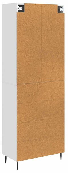 Szekrény szett 2 pcs Magasfényű Fehér 66 x 34,5 x 89,5 cm