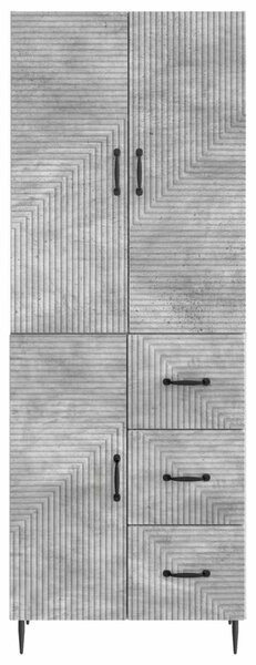Szekrény szett 2 pcs Betonszürke 66 x 34,5 x 89,5 cm Szerelt Fa