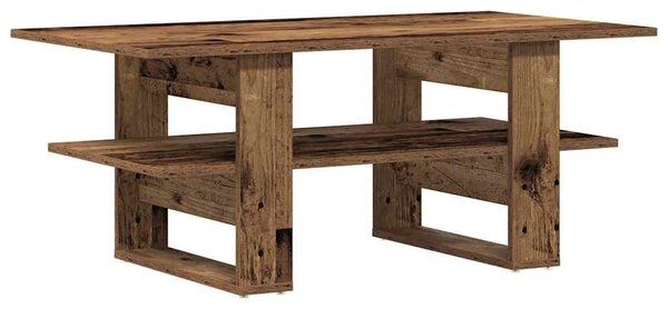 Antik fa színű szerelt fa dohányzóasztal 102 x 55 x 42 cm