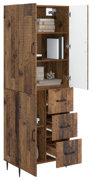 Szekrény szett 2 pcs Antik Fa 66 x 34,5 x 89,5 cm Szerelt Fa