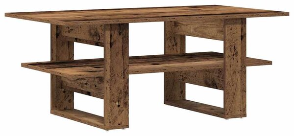 Antik fa színű szerelt fa dohányzóasztal 102 x 55 x 42 cm