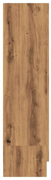 Kézműves tölgy színű szerelt fa könyvszekrény 82,5x30,5x115 cm