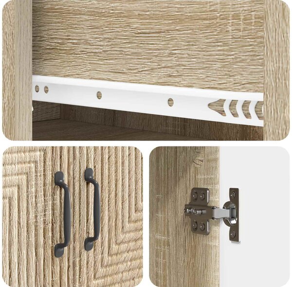 Szekrény szett 2 pcs Sonoma Tölgy 66 x 34,5 x 89,5 cm