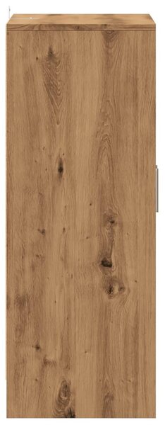 Kézműves tölgy színű szerelt fa cipősszekrény 60 x 35 x 92 cm