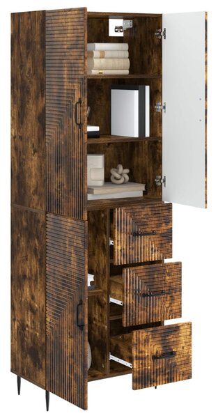 Szekrény szett 2 pcs Füstös Tölgy 66 x 34,5 x 89,5 cm