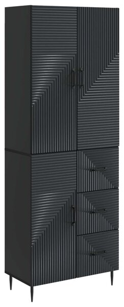 Szekrény szett 2 pcs Fekete 66 x 34,5 x 89,5 cm Szerelt Fa