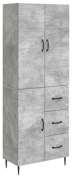 Szekrény szett 2 pcs Betonszürke 66 x 34,5 x 89,5 cm Szerelt Fa