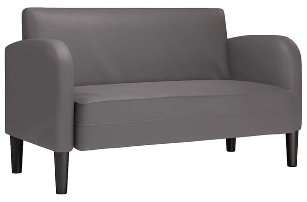 Szürke műbőr Loveseat kanapé 110 cm