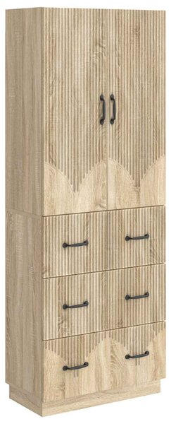 Szekrény szett 2 pcs Sonoma Tölgy 66 x 34,5 x 87 cm Szerelt Fa