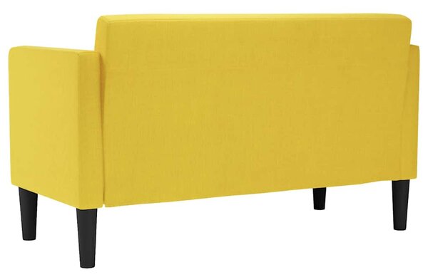 Sárga szövet loveseat kanapé 111 cm