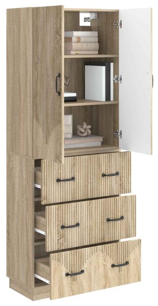 Szekrény szett 2 pcs Sonoma Tölgy 66 x 34,5 x 87 cm Szerelt Fa
