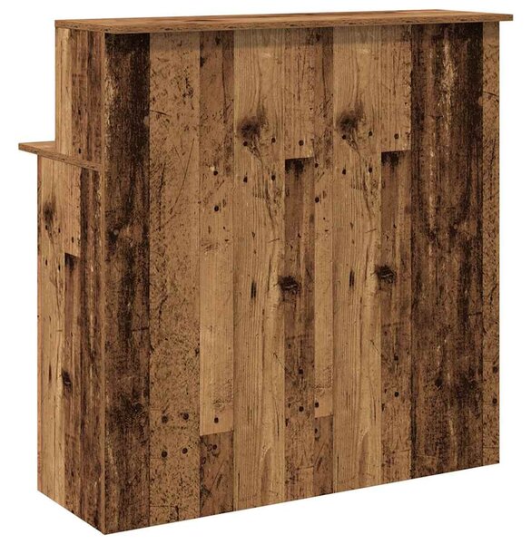 Recepciós pult antik fa 100x50x103,5 cm szerelt fa