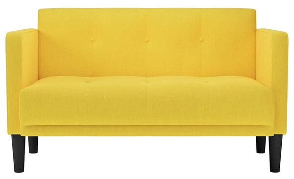 Sárga szövet loveseat kanapé 111 cm